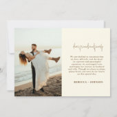 Love is Patent 4 PhotoのElopement結婚の発表 案内状 (裏面)