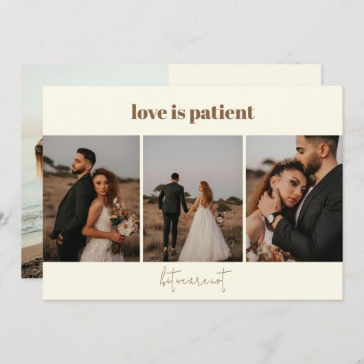 Love is Patent 4 PhotoのElopement結婚の発表 案内状 (正面/裏面)