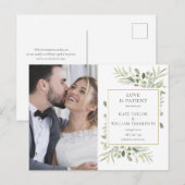 Love Is Patent Elopement Photo 結婚's 案内ポストカード (正面/裏面)