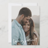 Love Is Patent Newの日付結婚のフォトカード セーブザデート (正面)