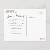 Love is Patent Script Photo 結婚's Expended ポストカード (裏面)