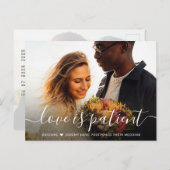 Love is Patent Script Photo 結婚's Expended 案内ポストカード (正面/裏面)