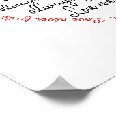 Love is Patent Wordハートの枠なし ポスター (角)