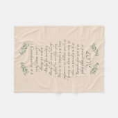 Love is patient フリースブランケット (正面(横))