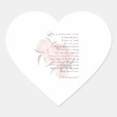 Love Is Patient -聖なる書物、 経典結婚のはがき ハートシール (正面)