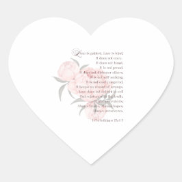 Love Is Patient -聖なる書物、 経典結婚のはがき ハートシール