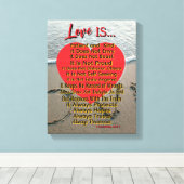 Love Is Patient – 1 Corinthians 13 Wedding キャンバスプリント (インサイチュ (ウッドフロア))
