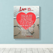 Love Is Patient  – 1 Corinthians 13 Wedding  キャンバスプリント (インサイチュ (ウッドフロア))