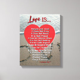 Love Is Patient  – 1 Corinthians 13 Wedding  キャンバスプリント