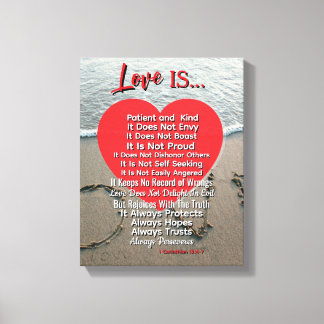 Love Is Patient  – 1 Corinthians 13 Wedding  キャンバスプリント