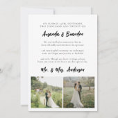 Love is Patient 6 Photo Wedding Elopement Announce 案内状 (裏面)