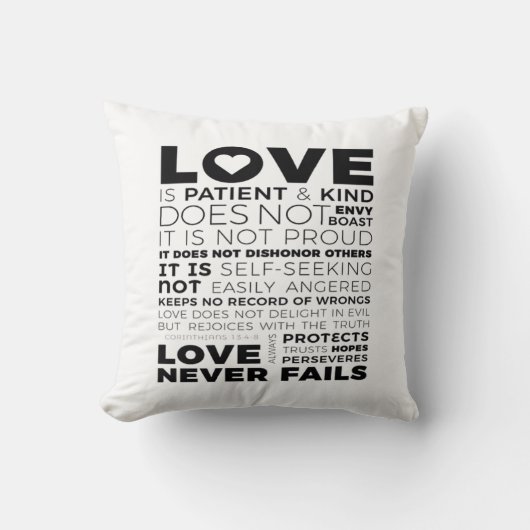 Love Is Patient And Kind Does Not Envy Boast Class クッション (正面)