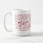 Love Is Patient Bible Verse 1 Corinthians 13 Love コーヒーマグカップ (左)