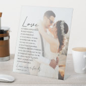 Love is Patient Christian Bible Photo 結婚's 台座サイン (インサイチュ)