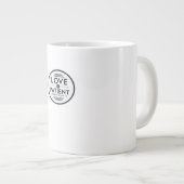 Love Is Patient Clean Design  ジャンボコーヒーマグカップ (正面右)