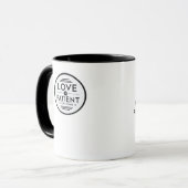 Love Is Patient Clean Design  マグカップ (正面左)