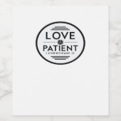 Love Is Patient Clean Design  ワインラベル (シングルラベル)