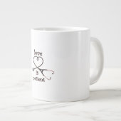 Love Is Patient Clean Layout  ジャンボコーヒーマグカップ (正面右)