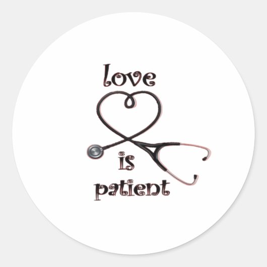 Love Is Patient Clean Layout  ラウンドシール (正面)