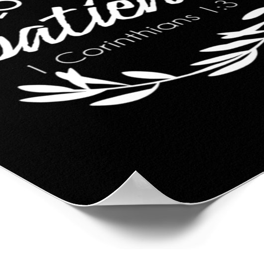 Love Is Patient Corinthians Scripture Minimal Desi ポスター (角)