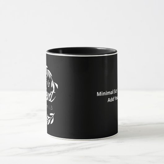 Love Is Patient Corinthians Scripture Minimal Desi マグカップ (中央)
