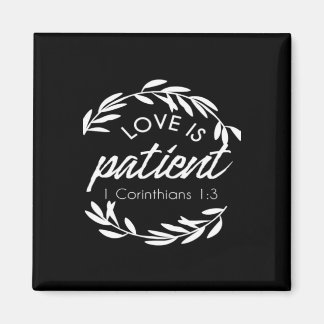 Love Is Patient Corinthians Scripture Minimal Desi マグネット