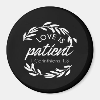Love Is Patient Corinthians Scripture Minimal Desi マグネット