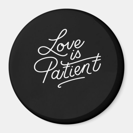 Love Is Patient Corinthians Scripture Typography C マグネット (正面)