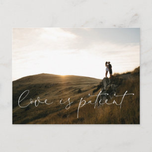 Love Is Patient Flendedの変更結婚ポストカード ポストカード