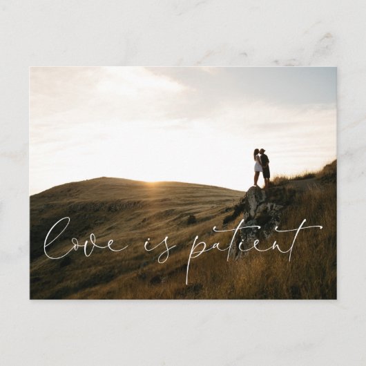 Love Is Patient Flendedの変更結婚ポストカード ポストカード (正面)