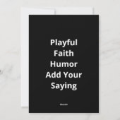 Love Is Patient Im Not Always Funny Christian Humo シーズンカード (裏面)