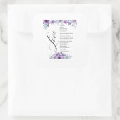 Love Is Patient Kind Does Not Envy Bible Verse Cla スクエアシール (バッグ)