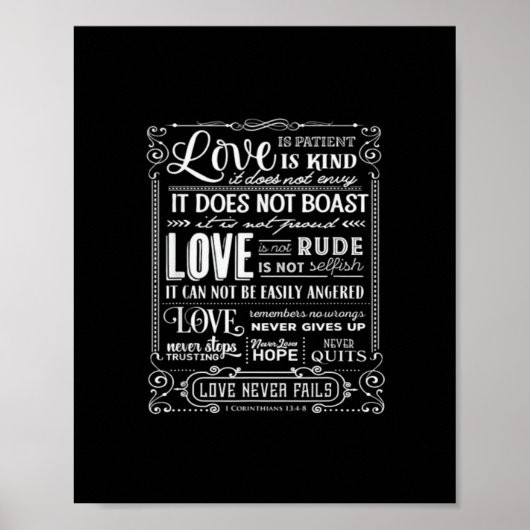 Love Is Patient Kind Love Never Fails Valentine De ポスター (正面)
