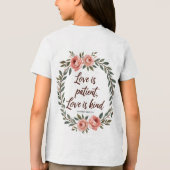 Love Is Patient, Love Is Kind Bible Tee  トライブレンドＴシャツ (裏面)
