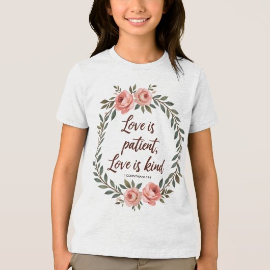 Love Is Patient, Love Is Kind Bible Tee  トライブレンドＴシャツ (正面)