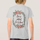 Love Is Patient, Love Is Kind Bible Tee  トライブレンドＴシャツ (裏面)
