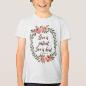 Love Is Patient, Love Is Kind Bible Tee  トライブレンドＴシャツ (正面)