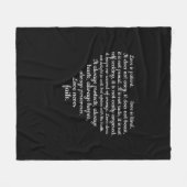 Love Is Patient Love Is Kind Corinthians Scripture フリースブランケット (正面(横))