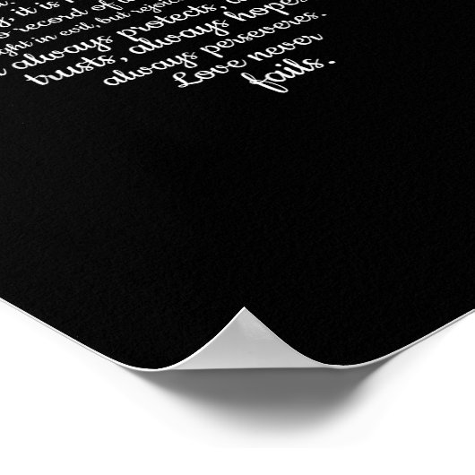 Love Is Patient Love Is Kind Corinthians Scripture ポスター (角)