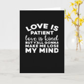 Love Is Patient Love Is Kind Funny Christian Weddi カード (黄色い花)