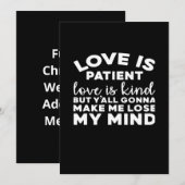 Love Is Patient Love Is Kind Funny Christian Weddi シーズンカード (正面/裏面)