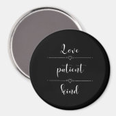 Love Is Patient Minimal Heartfelt Design  マグネット (正面/裏面)