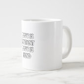 Love Is Patient Simple Design  ジャンボコーヒーマグカップ (正面右)
