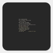 Love Is Patient Simple Inspirational Design スクエアシール (正面)