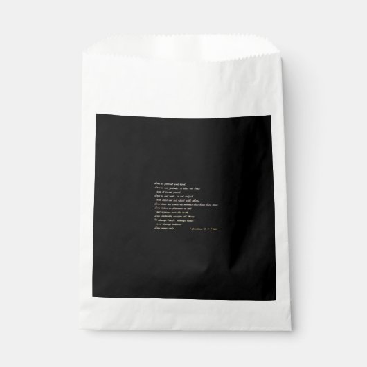 Love Is Patient Simple Inspirational Design フェイバーバッグ (正面)