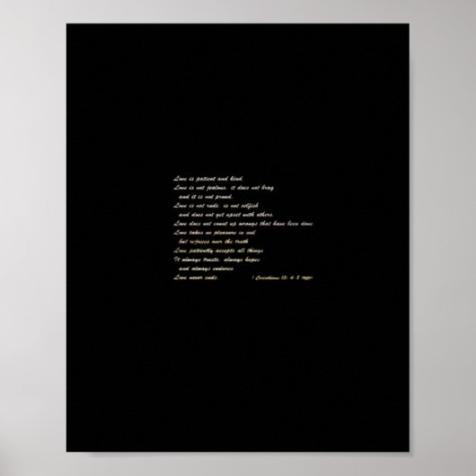 Love Is Patient Simple Inspirational Design  ポスター (正面)