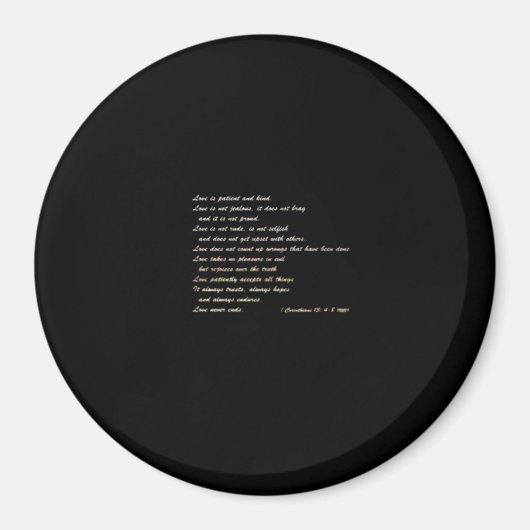 Love Is Patient Simple Inspirational Design  マグネット (正面)