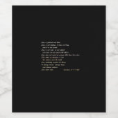 Love Is Patient Simple Inspirational Design  ワインラベル (シングルラベル)