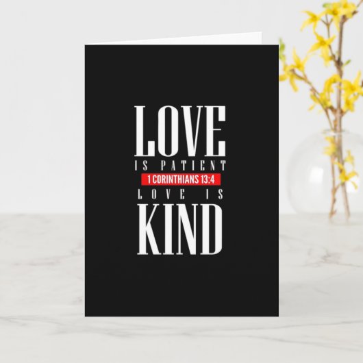 Love Is Patient Timeless Inspirational Style カード (黄色い花)