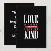 Love Is Patient Timeless Inspirational Style  シーズンカード (正面/裏面)